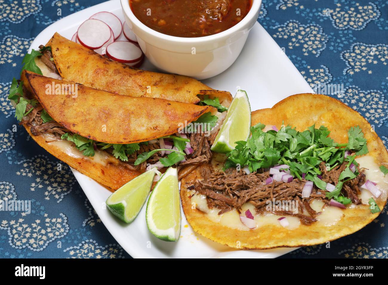 homemade beef birria tacos, mexican food Stock Photo Alamy