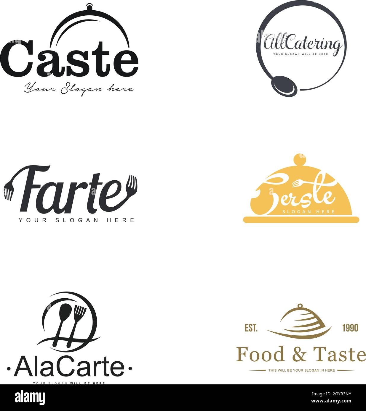 Set serving Stock Vector Images Alamy