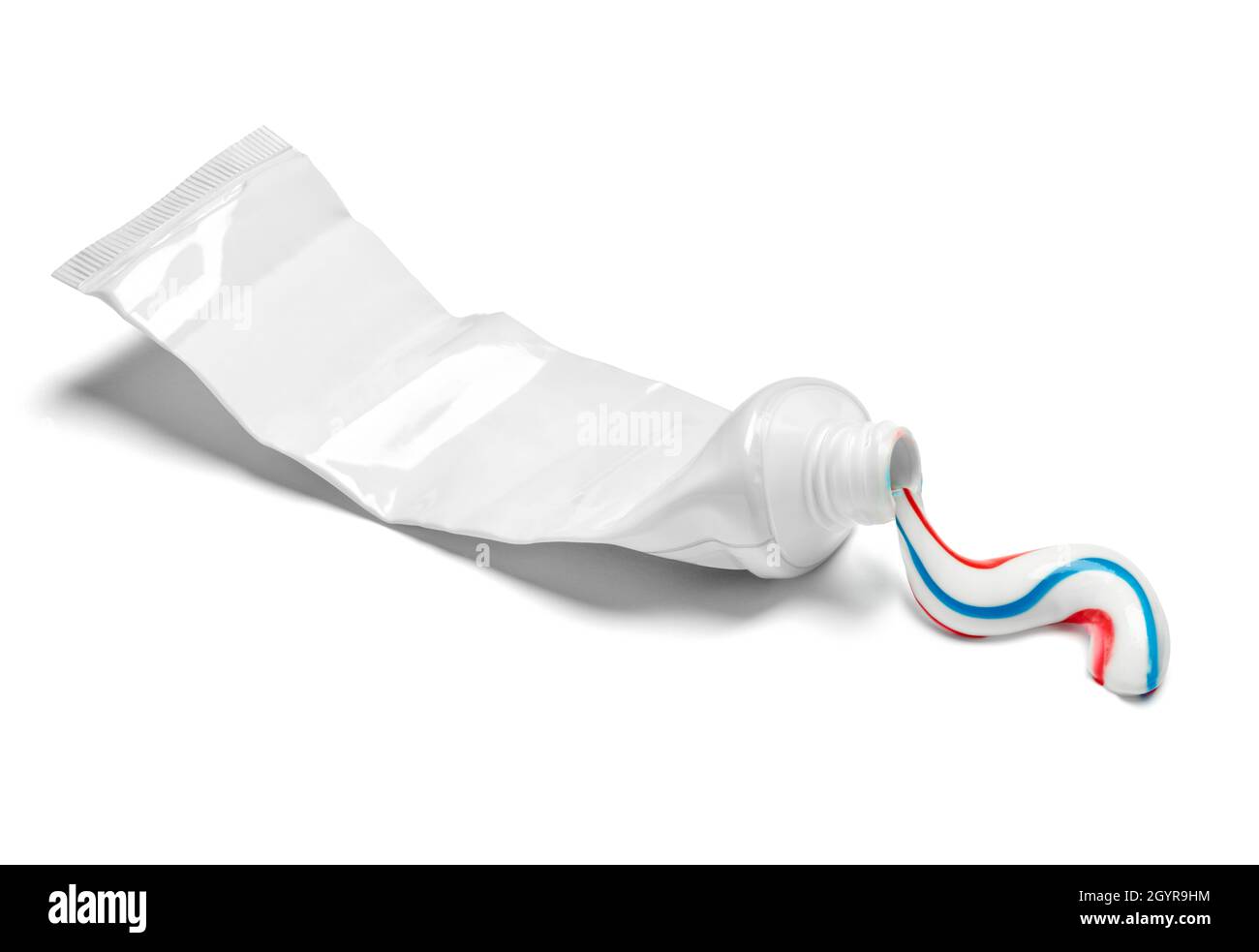 toothpaste white tube hygiene used empty Stock Photo Alamy