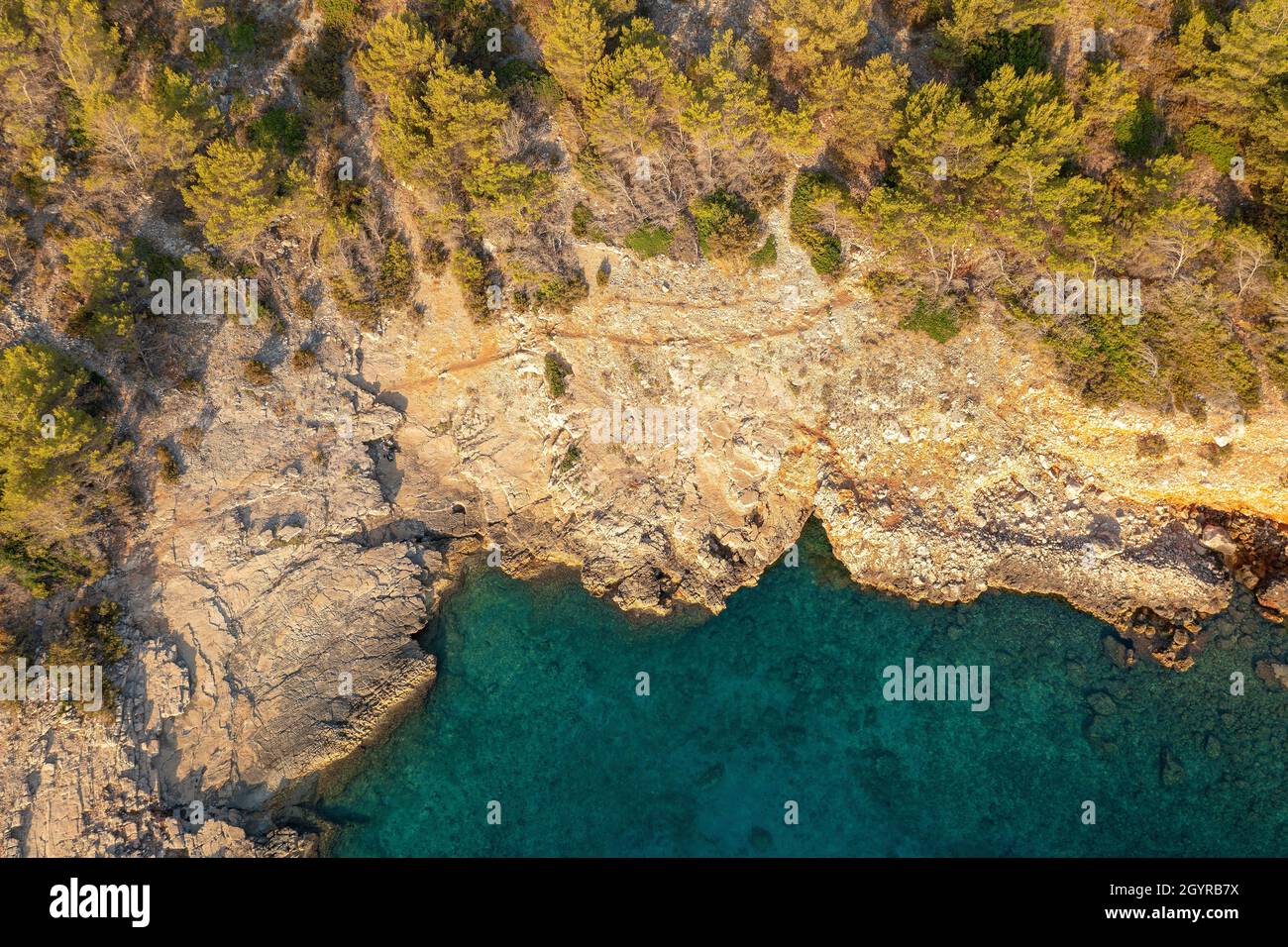 Aerial view of Hvar island in Adriatic Sea, Croatia Stock Photo - Alamy