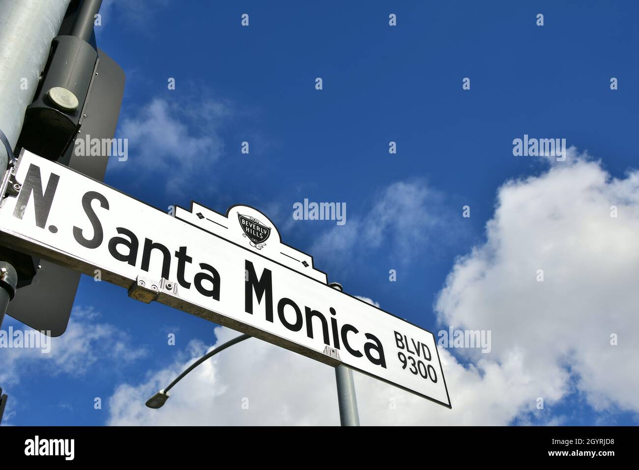 Santa Monica street sign Stock Photo