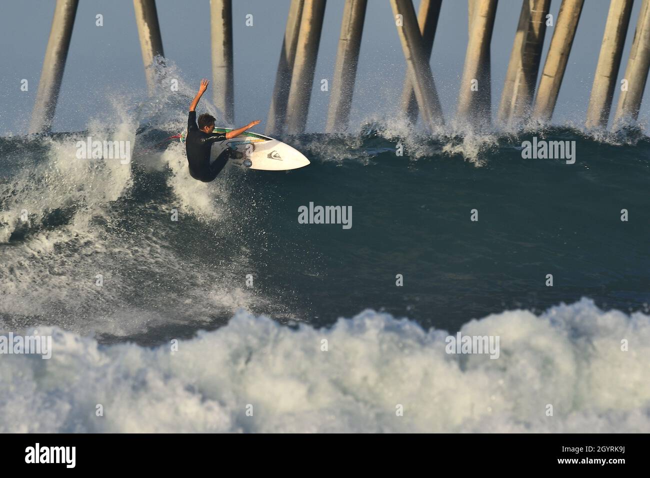 Surf Huntington Beach California Stock Photo