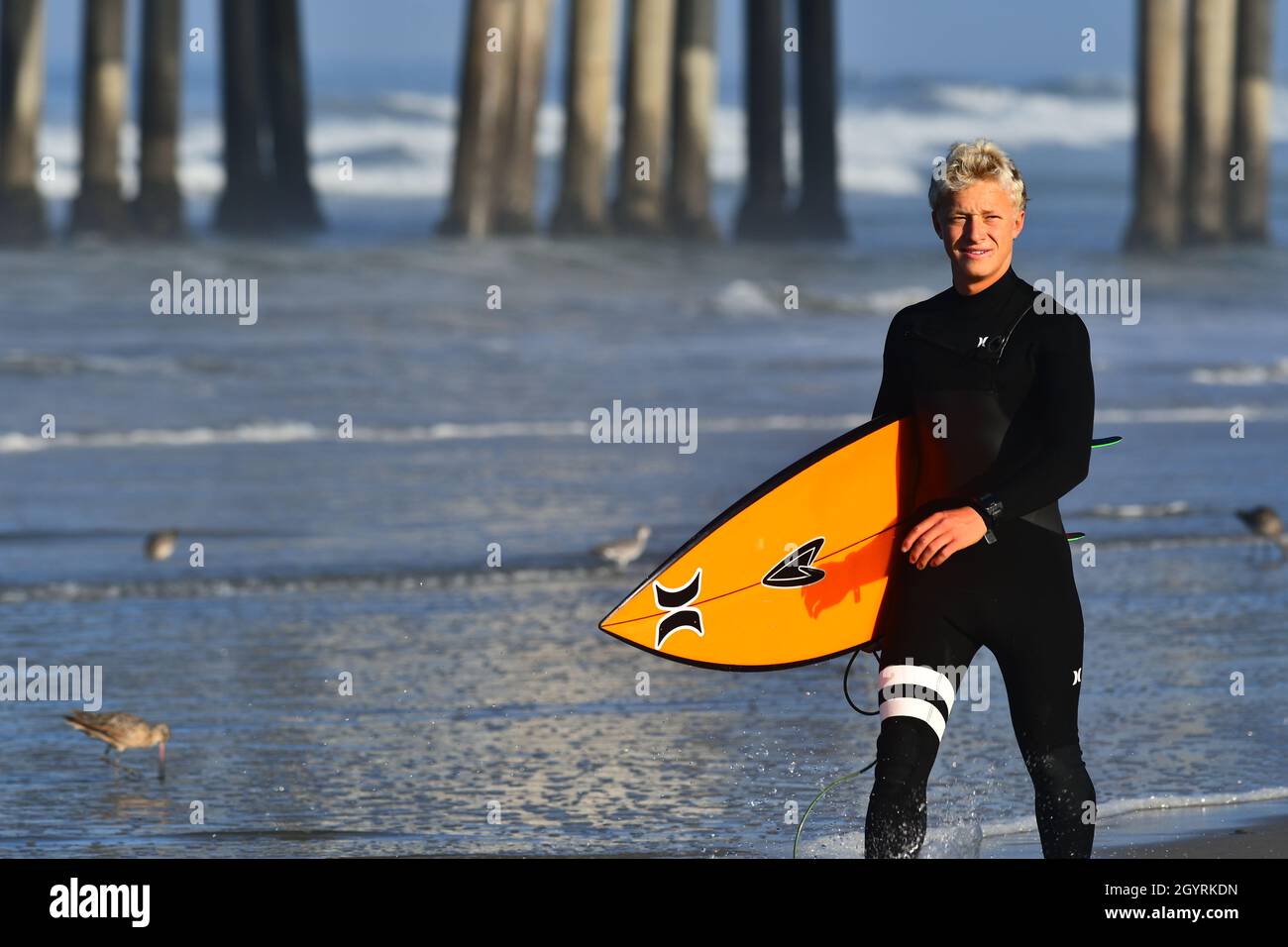 Surf Huntington Beach California Stock Photo