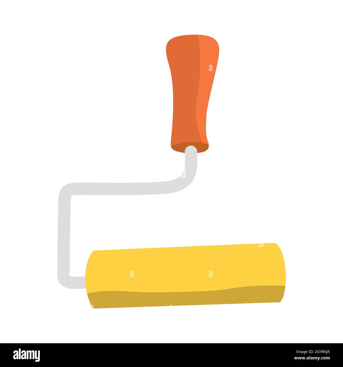 Paint roller flat vector illustration vector illustration Stock Vector ...