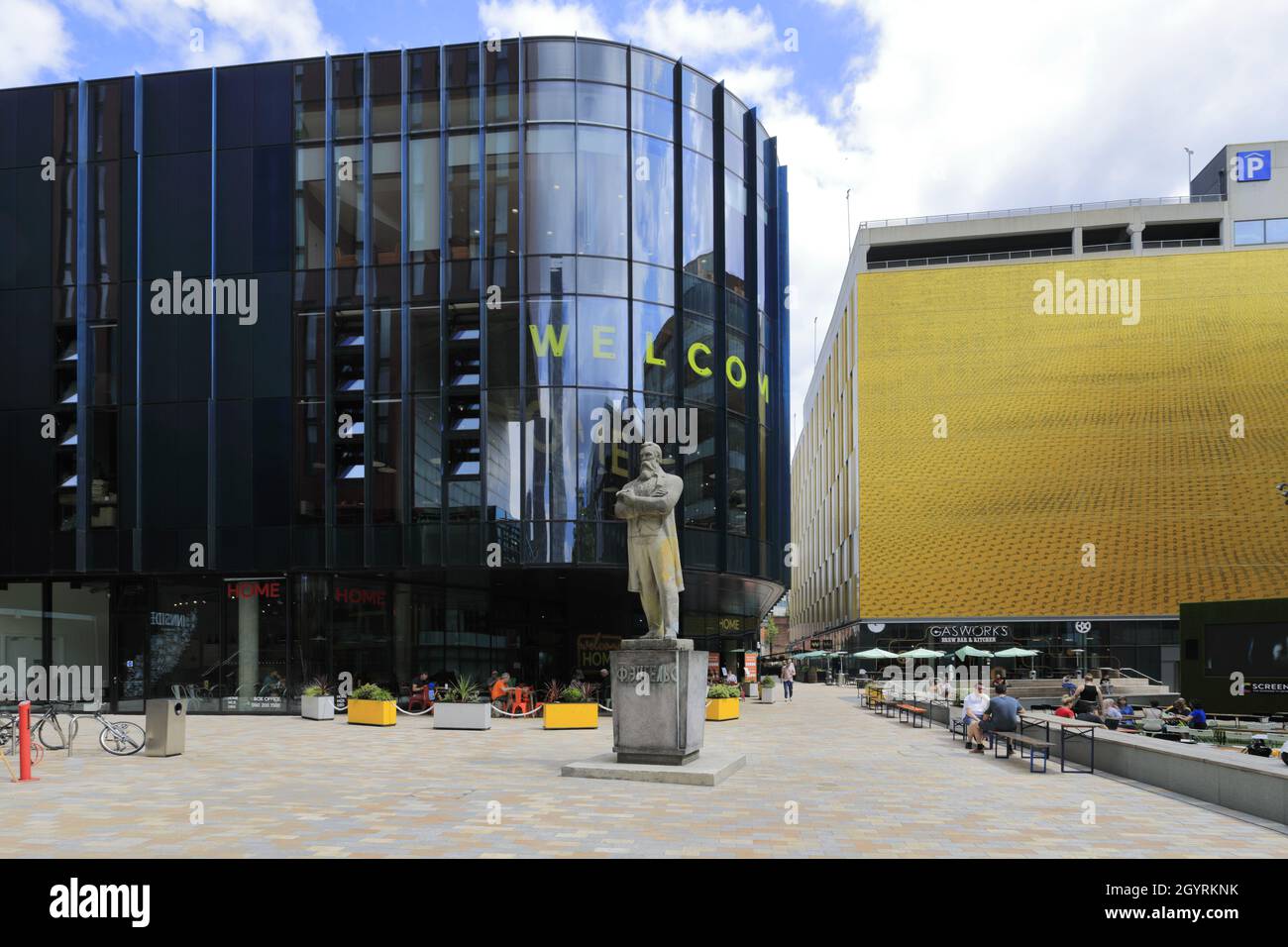 The HOME Manchester Performing arts theatre, Tony Wilson Place, Greater Manchester, England Stock Photo