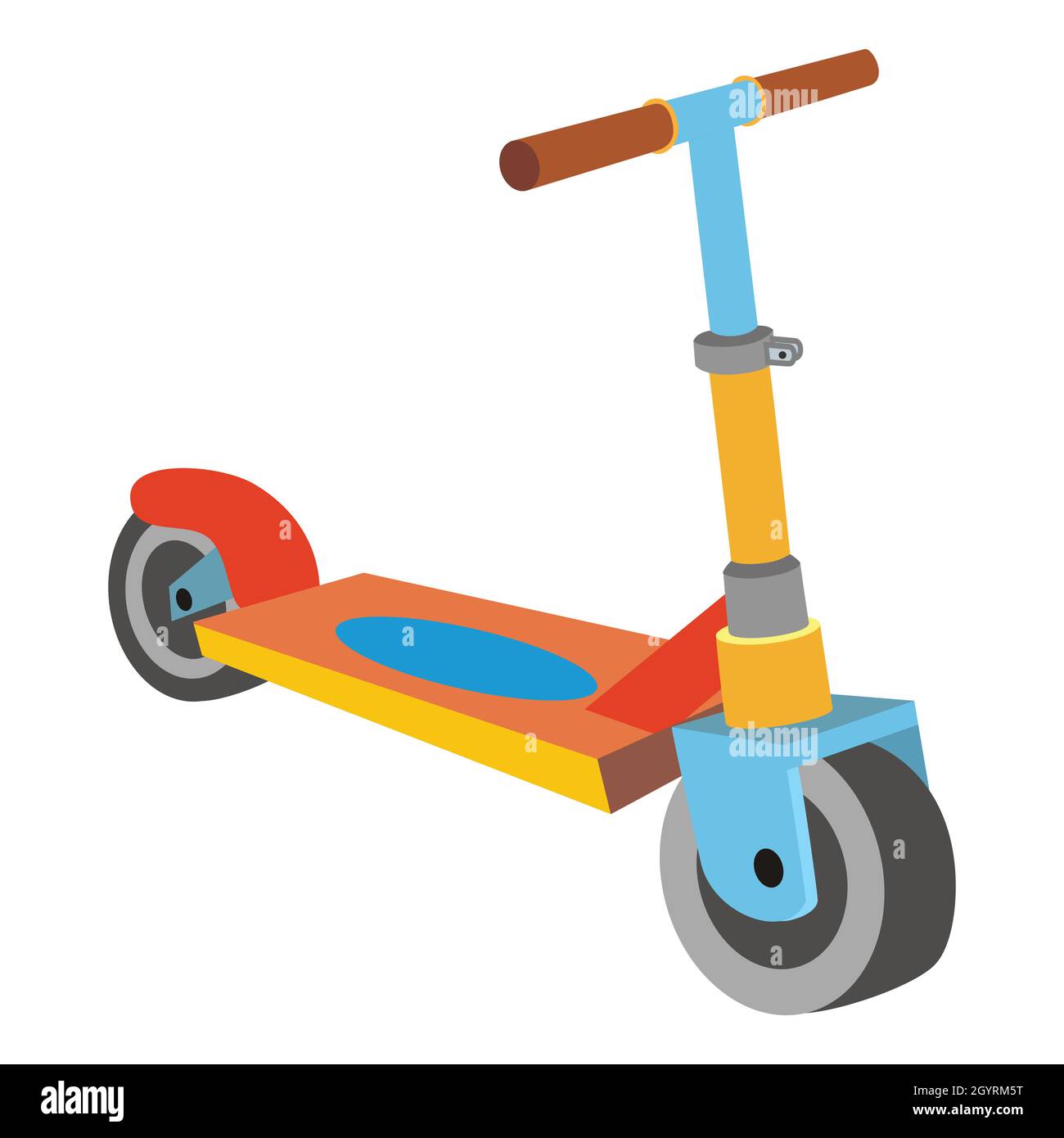 Cartoon scooter toy object for small vector drawing vector illustration  Stock Vector Image & Art - Alamy