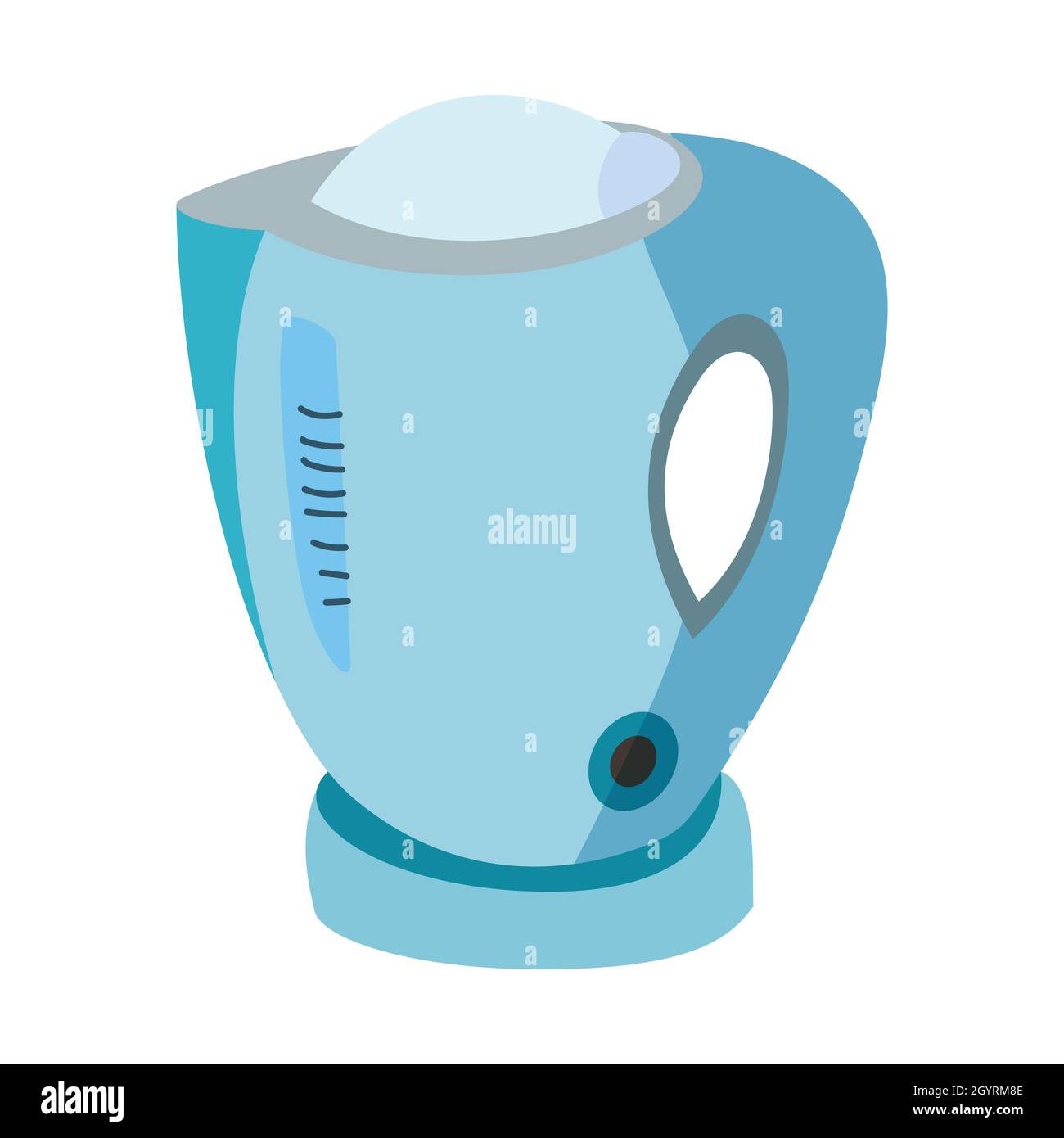 a purple electric kettle sitting on top of a table next to a pink wall and  a pink wall in the background with a black handle. generative ai Stock  Illustration