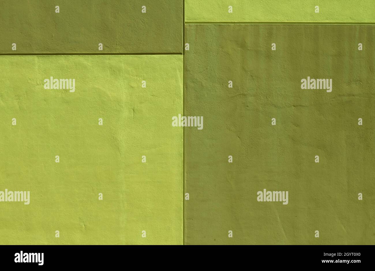 Green painted plaster wall, geometric abstract background Stock Photo