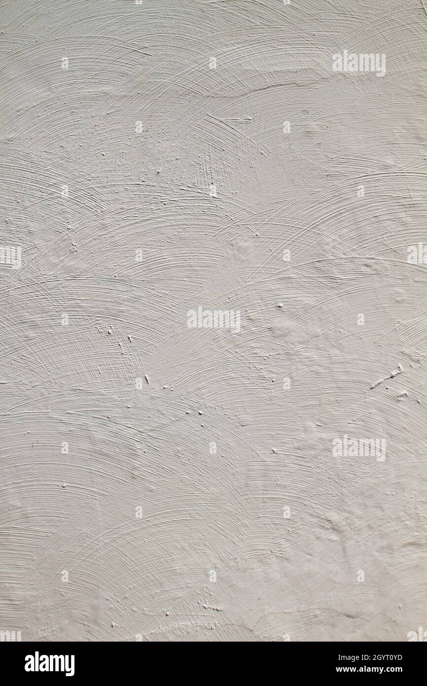 White plastered wall background with texture Stock Photo