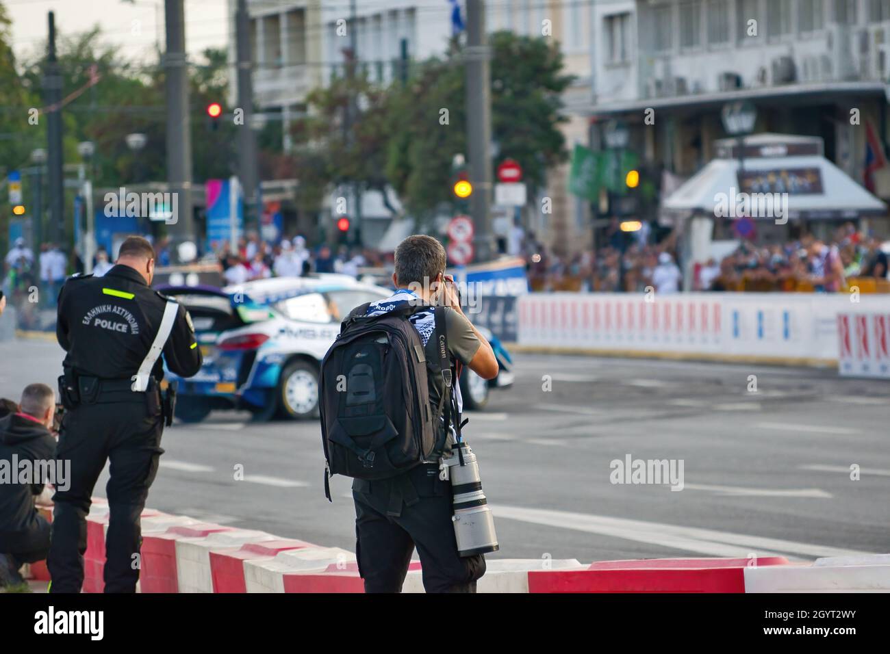 action photographers, police officers and professional photographer at ...