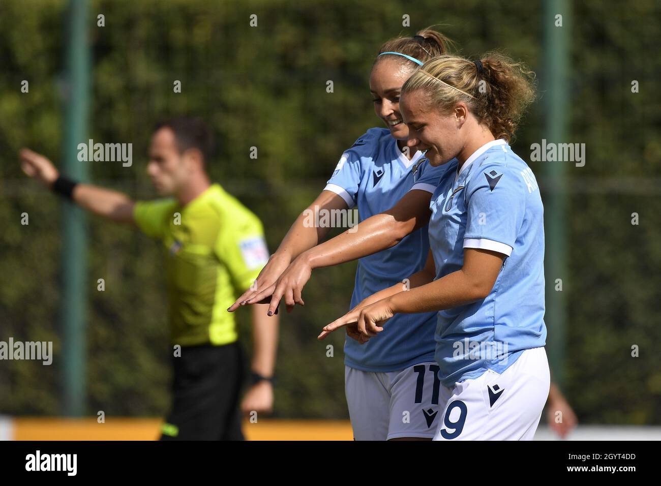 Rome, Italy. 09th Oct, 2021. Holt Andersen Signe in action during the Women  Serie A match between SS Lazio and Pomigliano Calcio Femminile at Mirko  Fersini Stadium on October 09, 2021 in