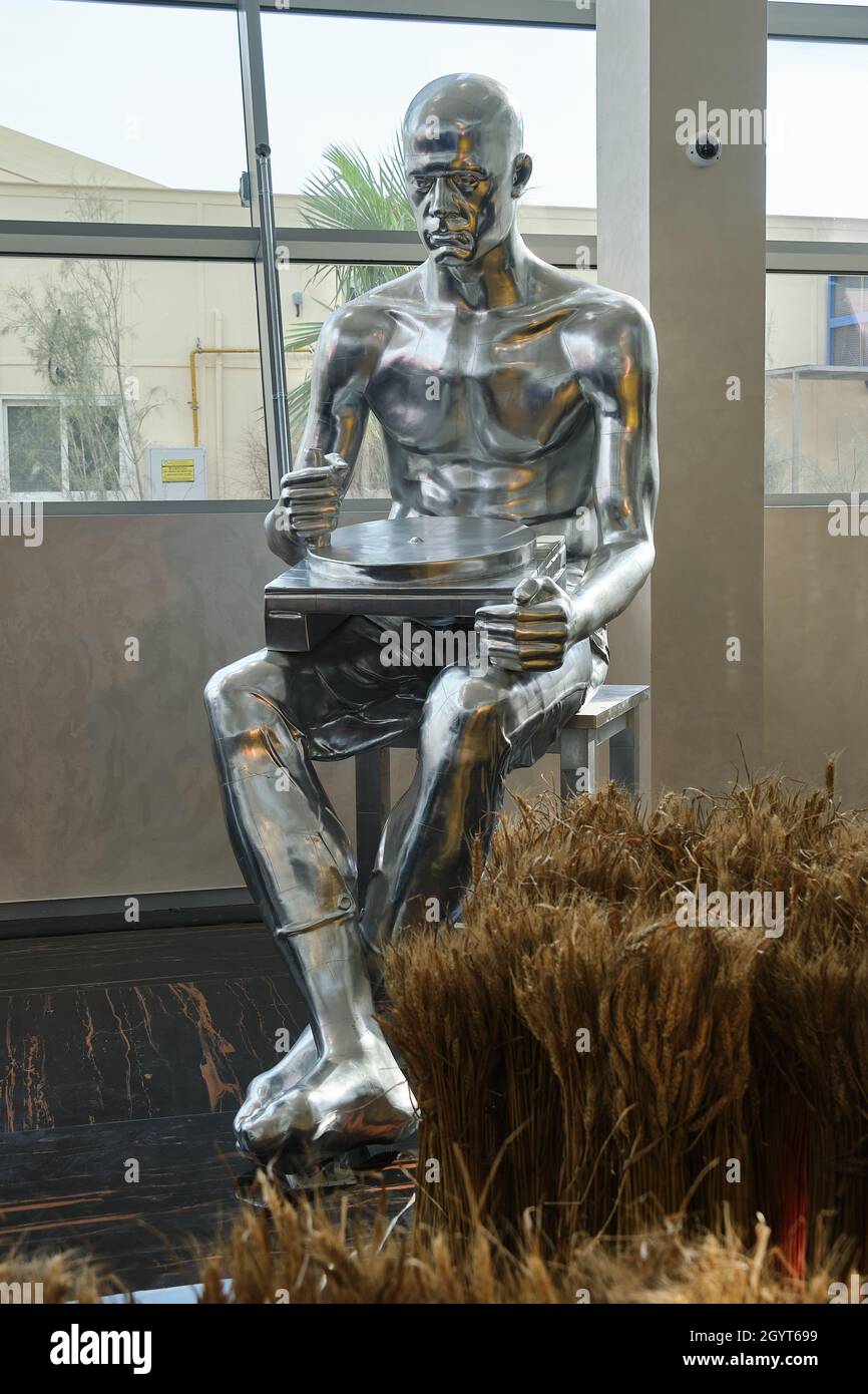 Statue exhibition inside the Ukraine Pavilion in the Opportunity