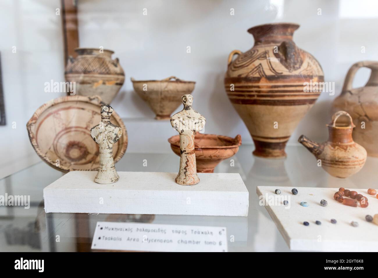 The Museum of The Ancient Site Of Nestors Palace Peloponnese Greece Stock Photo