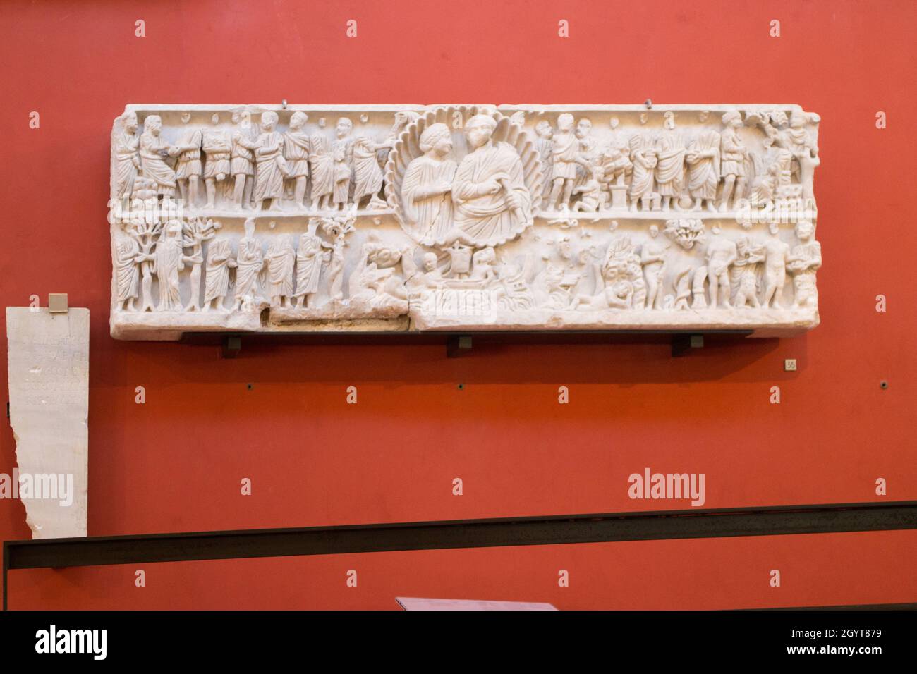 Musée Arles Antique : Sarcophagus so-called 'The history of Jonas' second half 4th Century Stock Photo