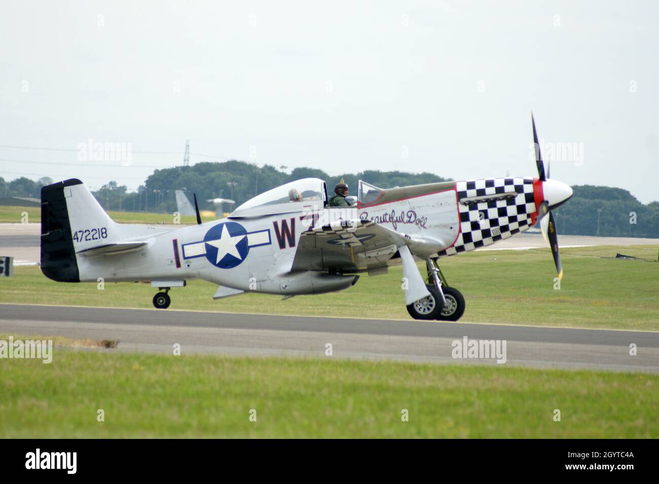 P-51 Mustang 78th fighter group USAAF Duxford, WW2 Fighter aircraft Stock Photo