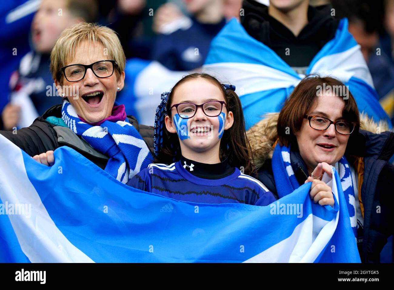 Scotland fans in the stands ahead of the FIFA World Cup Qualifying