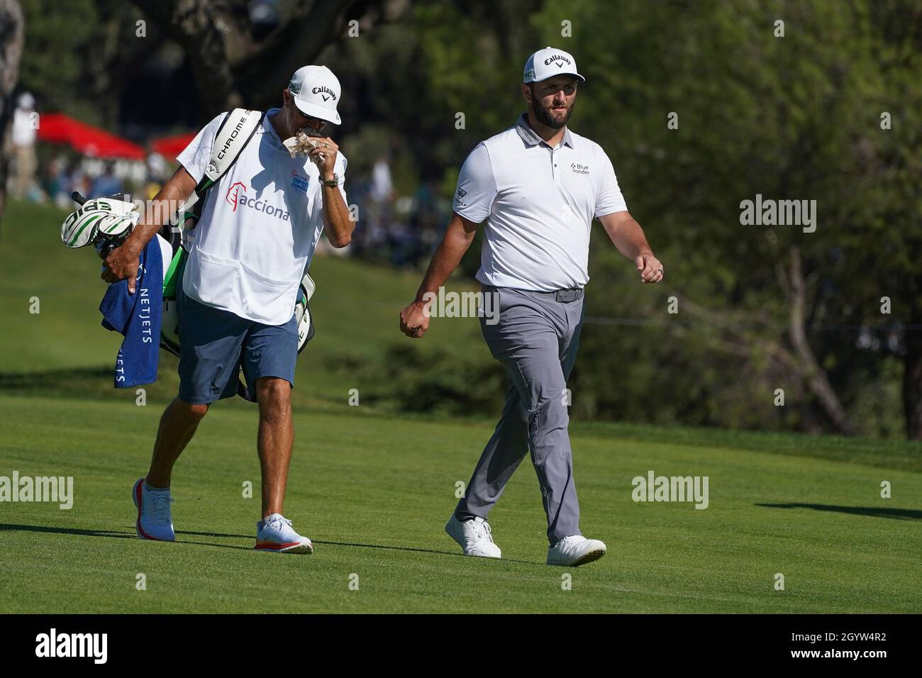 Madrid, Spain. 09th Oct, 2021. Jon Rahm of Spain plays on the second green during Day Three of The Open de Espana at Club de Campo Villa de Madrid. Credit: SOPA Images Limited/Alamy Live News Stock Photo