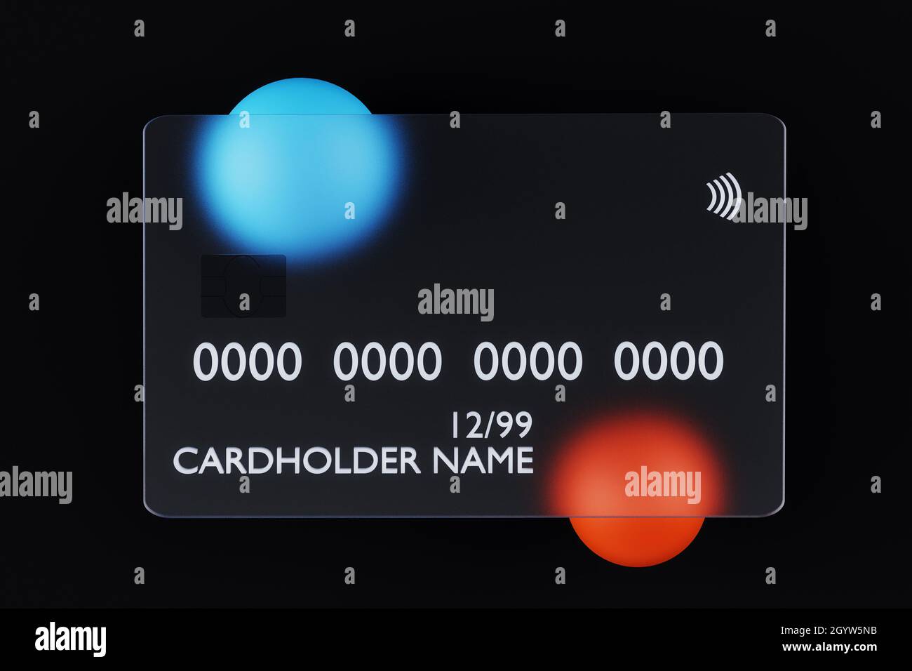 dark orange background. Bank card mock 