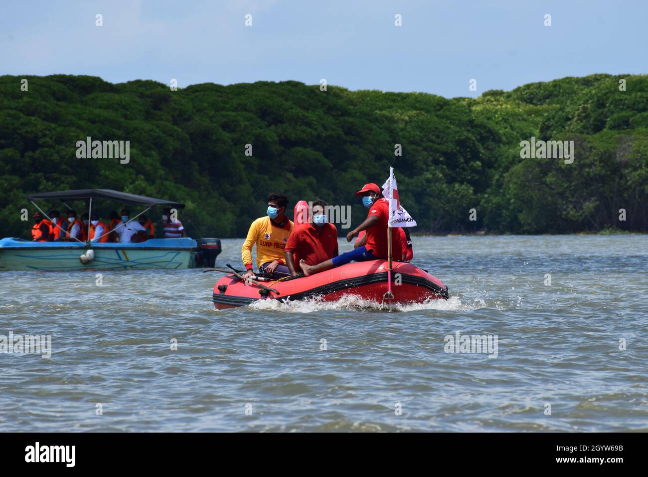 mission of red cross society in an emergency situation Stock Photo