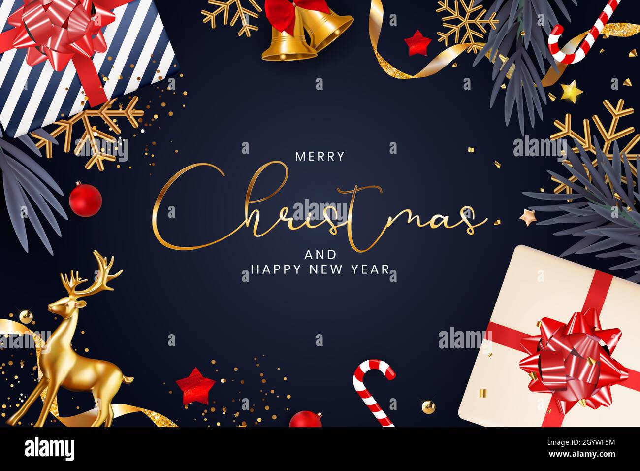 Christmas Holiday Party Background. Happy New Year and Merry Christmas  Poster Template. Vector Illustration EPS10 Stock Vector Image & Art - Alamy