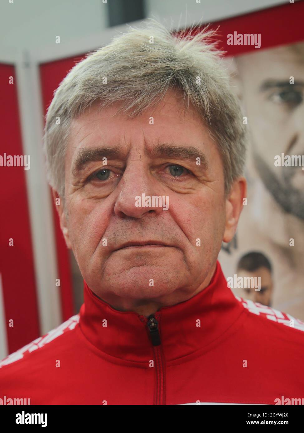 Boxing Trainer Georg Bramowski After Weighing In Before Rematch World Champion Robin Krasniqi Against Ex-world Champion Dominic Bösel At The SES Boxin Stock Photo