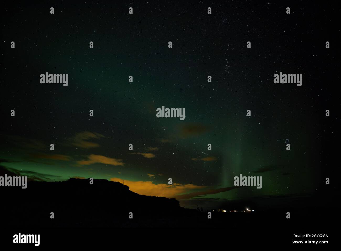 October northern lights in Iceland Stock Photo Alamy