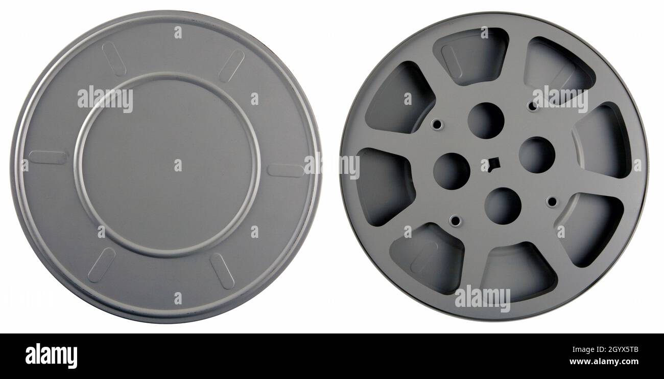 Used 16mm film can and reel Stock Photo - Alamy