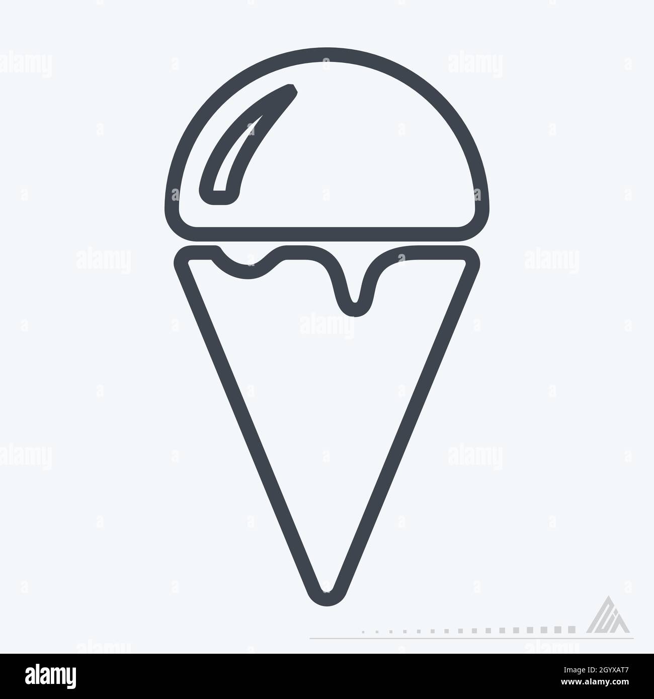 Icon Ice Cream - Line Style - Simple illustration, Editable stroke, Design template vector, Good for prints, posters, advertisements, announcements, i Stock Vector