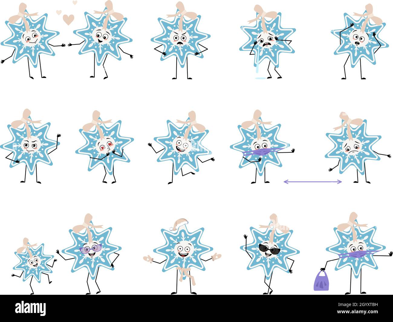 Snowflake Expression Snowflake Face Emoji