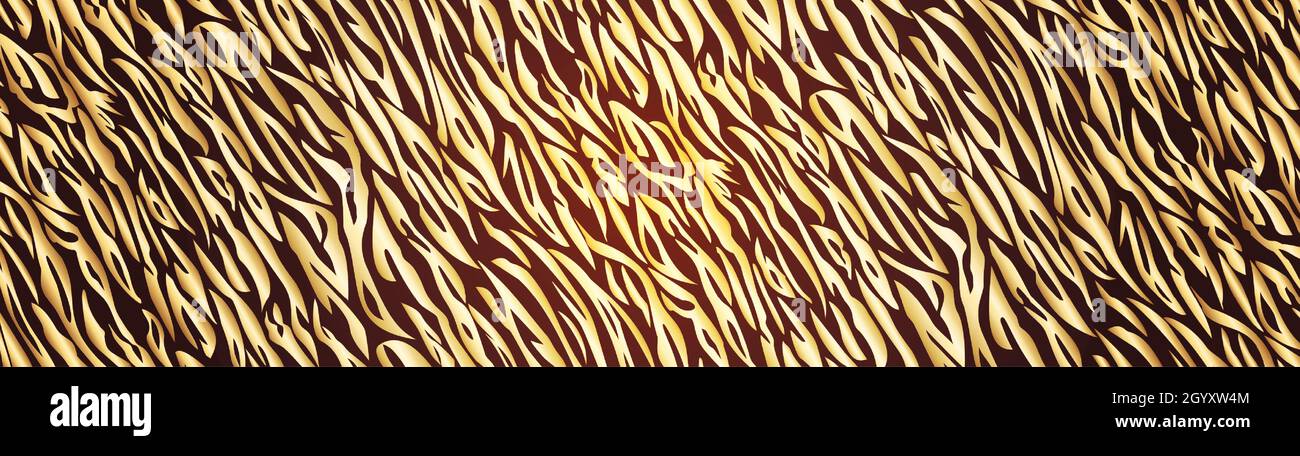Vector Tiger luxurious gold black stripe background. Stock Vector
