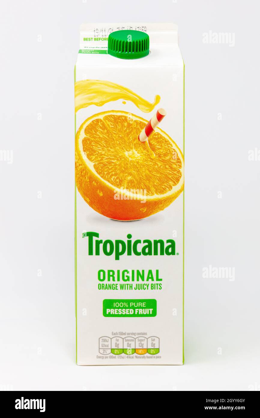 Tropicana 100 Pure Pressed Orange Juice Stock Photo Alamy