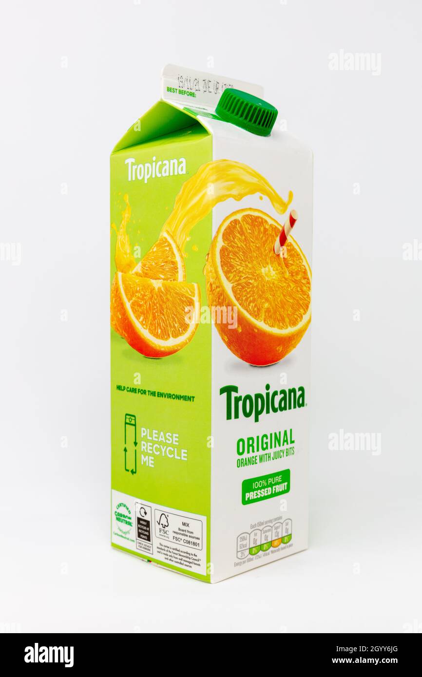 Tropicana 100 Pure Pressed Orange Juice Stock Photo Alamy