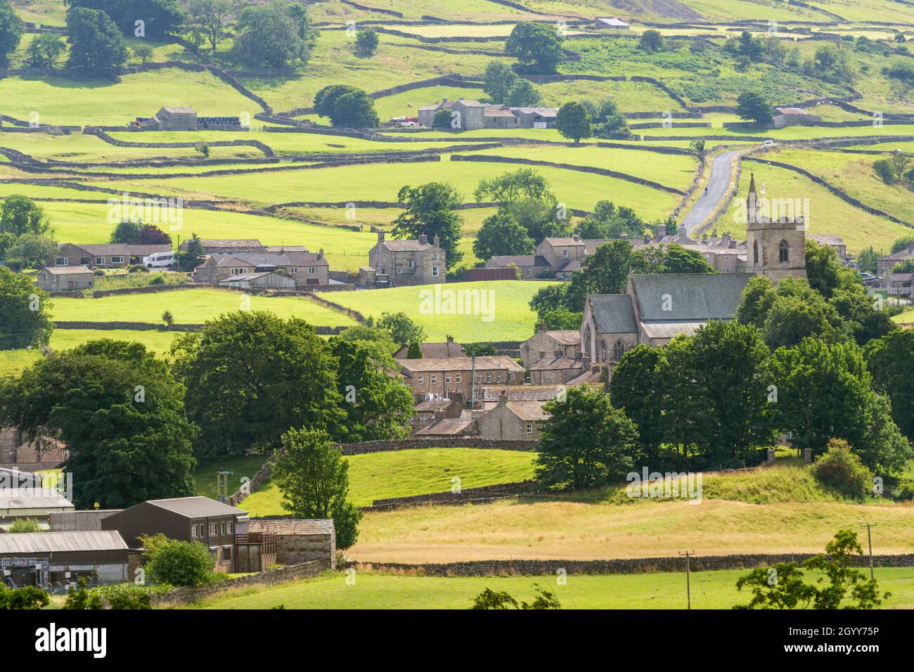 Hawes market town in upper Wensleydale, The Yorkshire Dales, England. Stock Photo