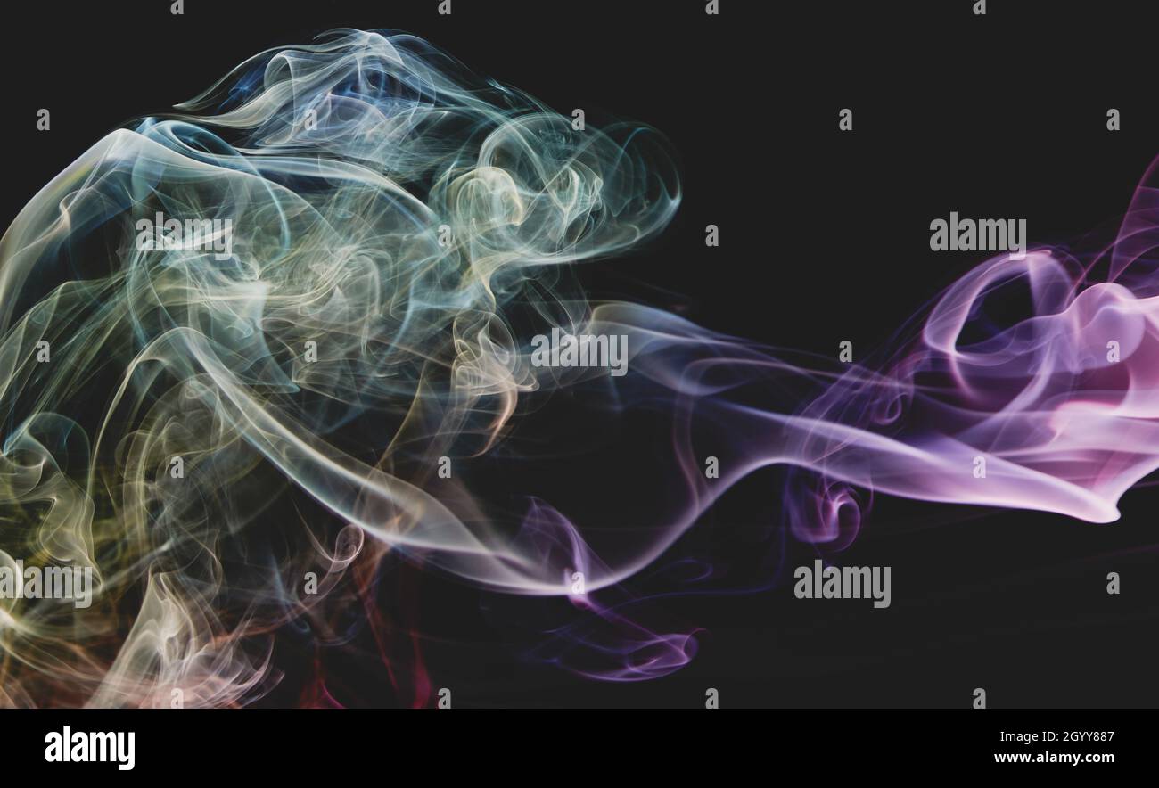 Abstract colorful wallpaper smoke dark background. Curve backdrop Stock ...