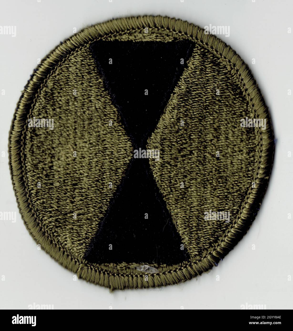 7th Infantry Division Patch (subdued) Stock Photo