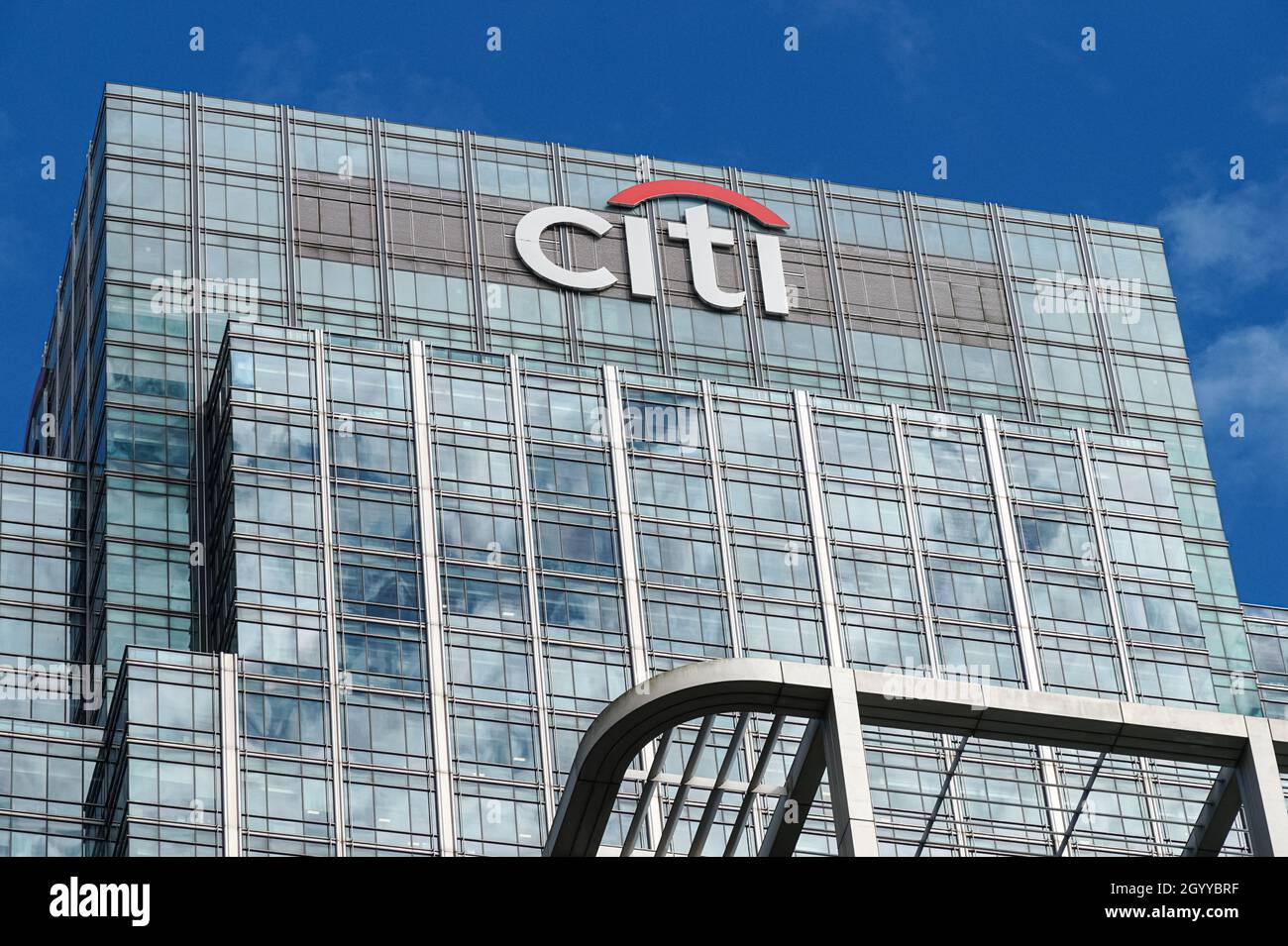 Citibank, Citigroup building in Canary Wharf, 25 Canada Square, London England United Kingdom UK Stock Photo