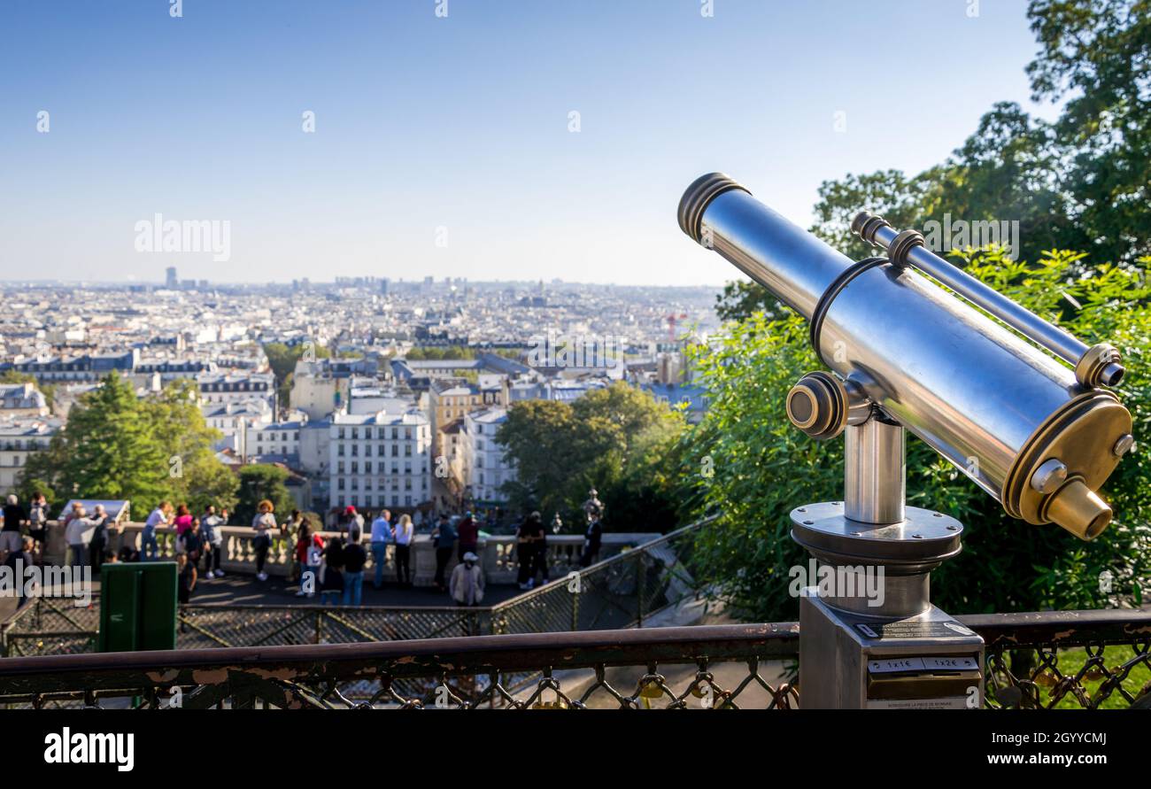 View from the highest point in Paris, Montmartre Stock Photo
