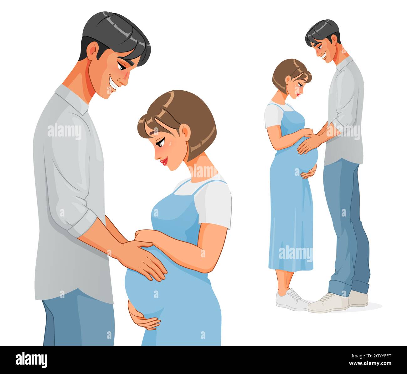 Happy Asian pregnant couple expecting a baby. Vector illustration Stock Vector Image & Art - Alamy Happy Asian pregnant couple expecting a baby. Vector illustration Stock Vector Image & Art - Alamy