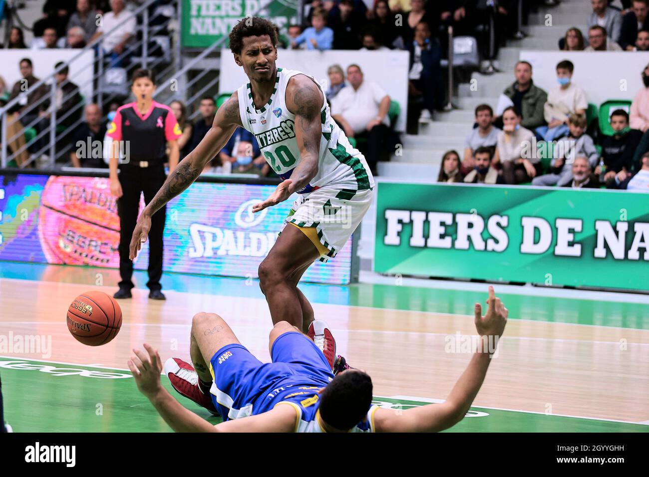 Thomas WIMBUSH (20) of Nanterre 92 during the French championship, Betclic  elite basketball match between Nanterre 92 and Metropolitans 92 on October  9, 2021 at Palais des Sports Maurice Thorez in Nanterre,