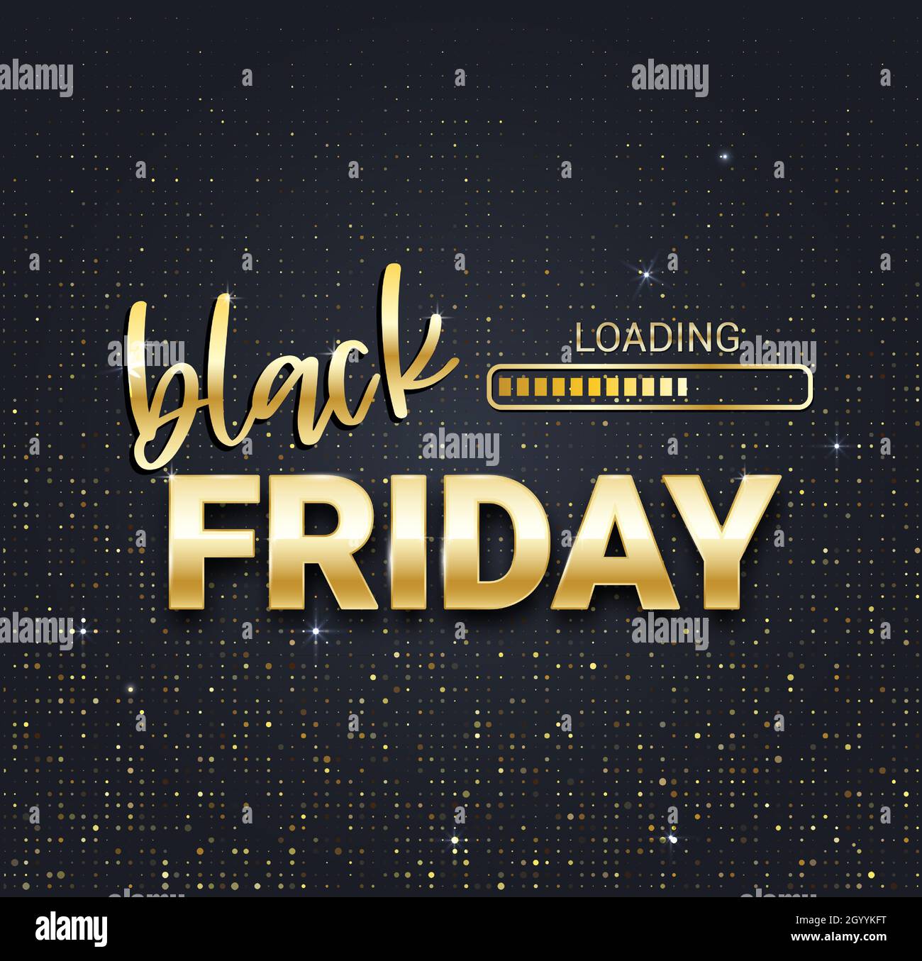 Black Friday loading bar background, banner poster design template