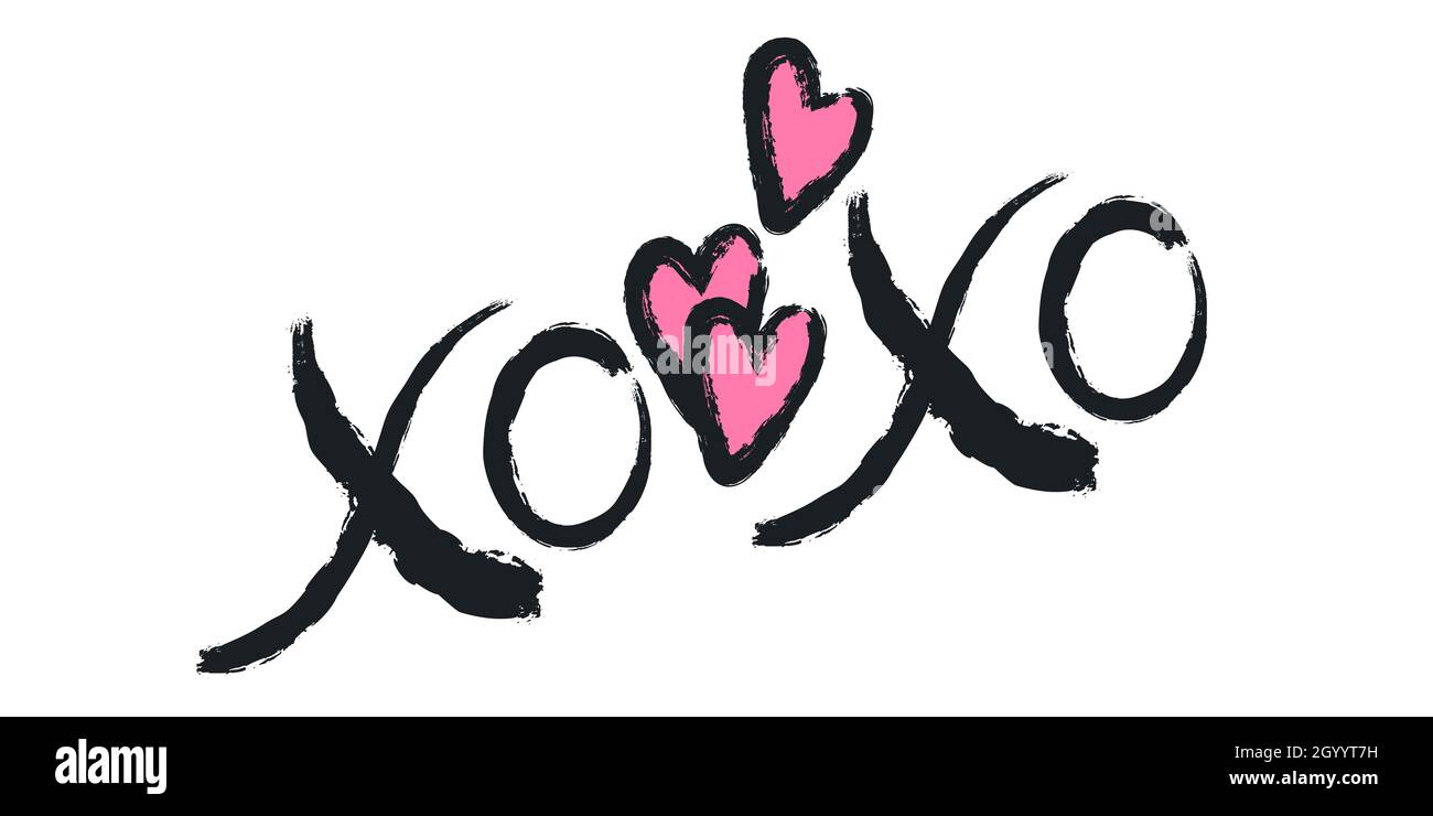 https://c8.alamy.com/comp/2GYYT7H/grunge-pattern-with-xoxo-hand-written-phrase-and-hearts-isolated-on-white-hugs-and-kisses-sign-modern-ink-calligraphy-design-for-valentines-day-we-2GYYT7H.jpg
