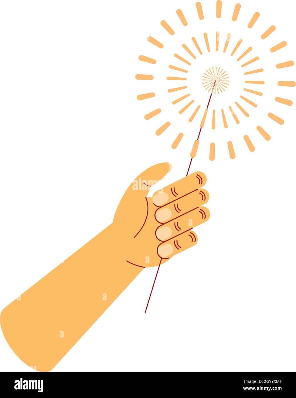 hand with firework celebrating icon Stock Vector Image & Art - Alamy