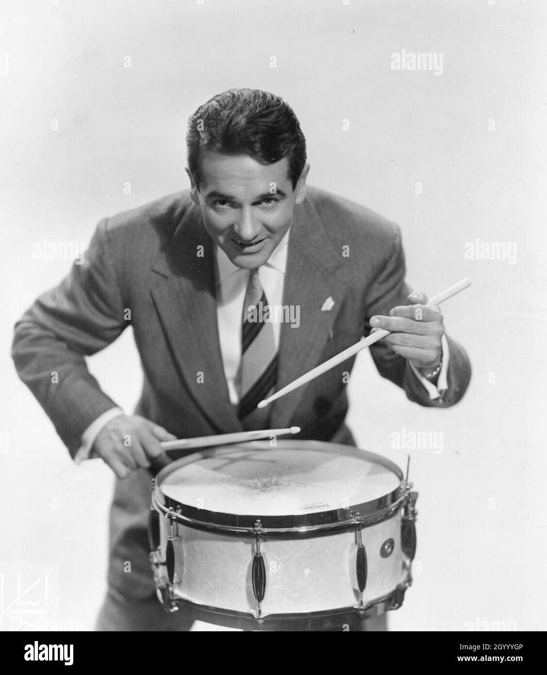 Gene Krupa, jazz drummer, who directed his own quintet at the 1959 Newport Jazz Festival. 1959. Stock Photo
