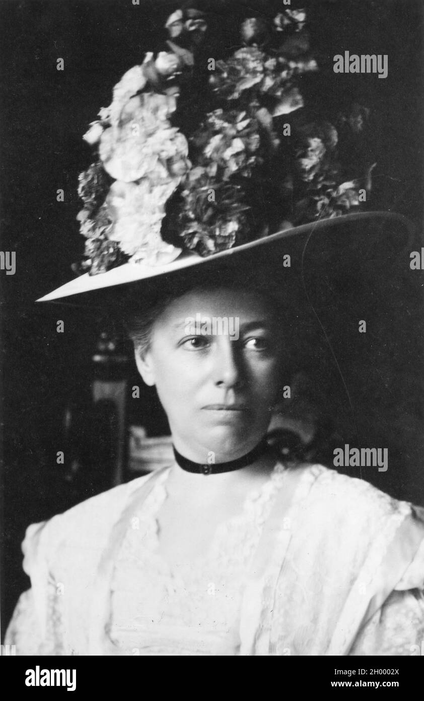 Portrait of Helen Herron Taft, wife of President William Howard Taft. Circa 1914. Stock Photo