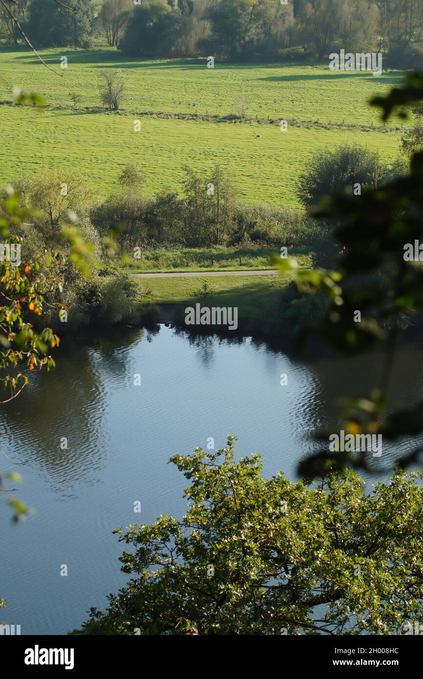 Blick vom Kahlenberg auf die Ruhrauen (Mülheim-Ruhr) Stock Photo