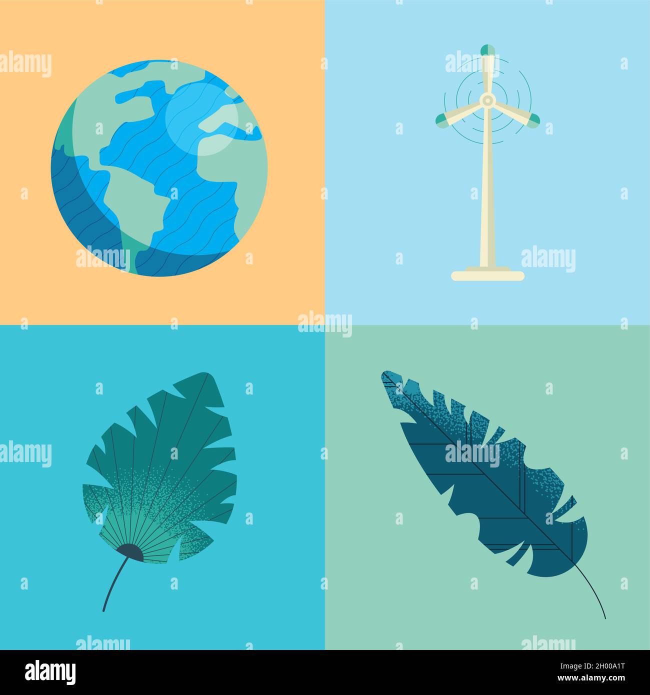 set of four environment icons Stock Vector Image & Art - Alamy