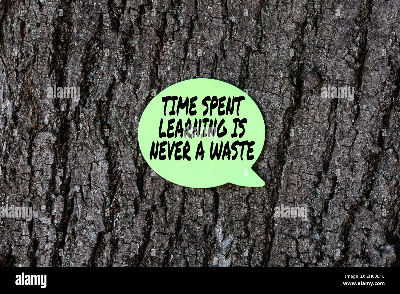 Hand writing sign Time Spent Learning Is Never A Waste. Business ...