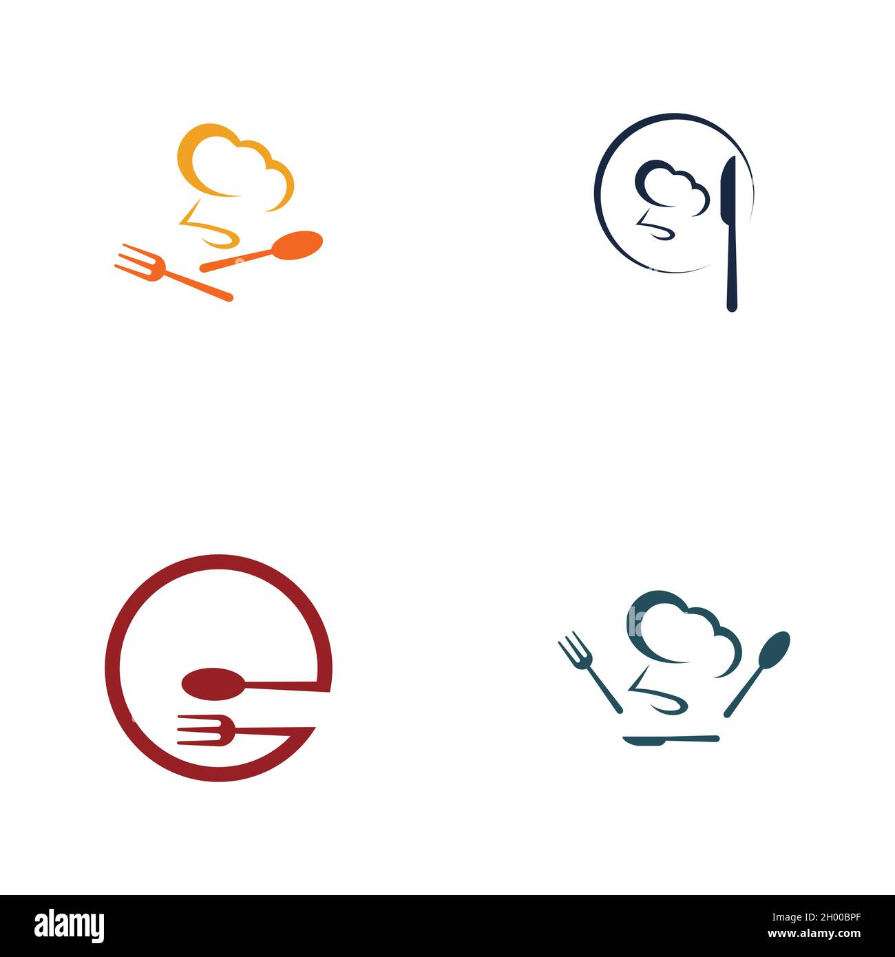 restaurant logo set vector illustration design template Stock Vector