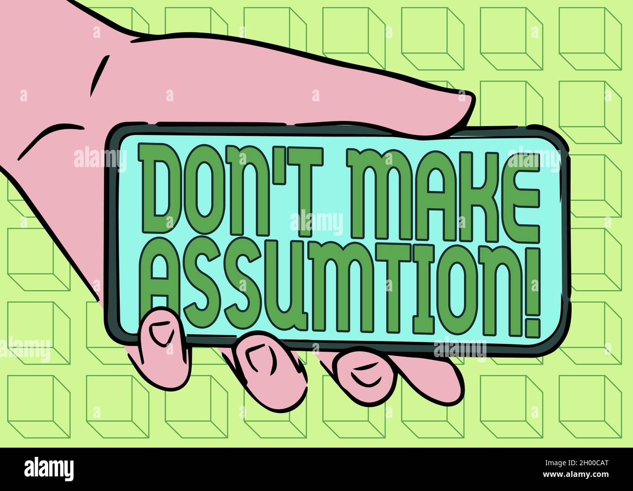 Conceptual display Don T Make Assumption. Business showcase something ...