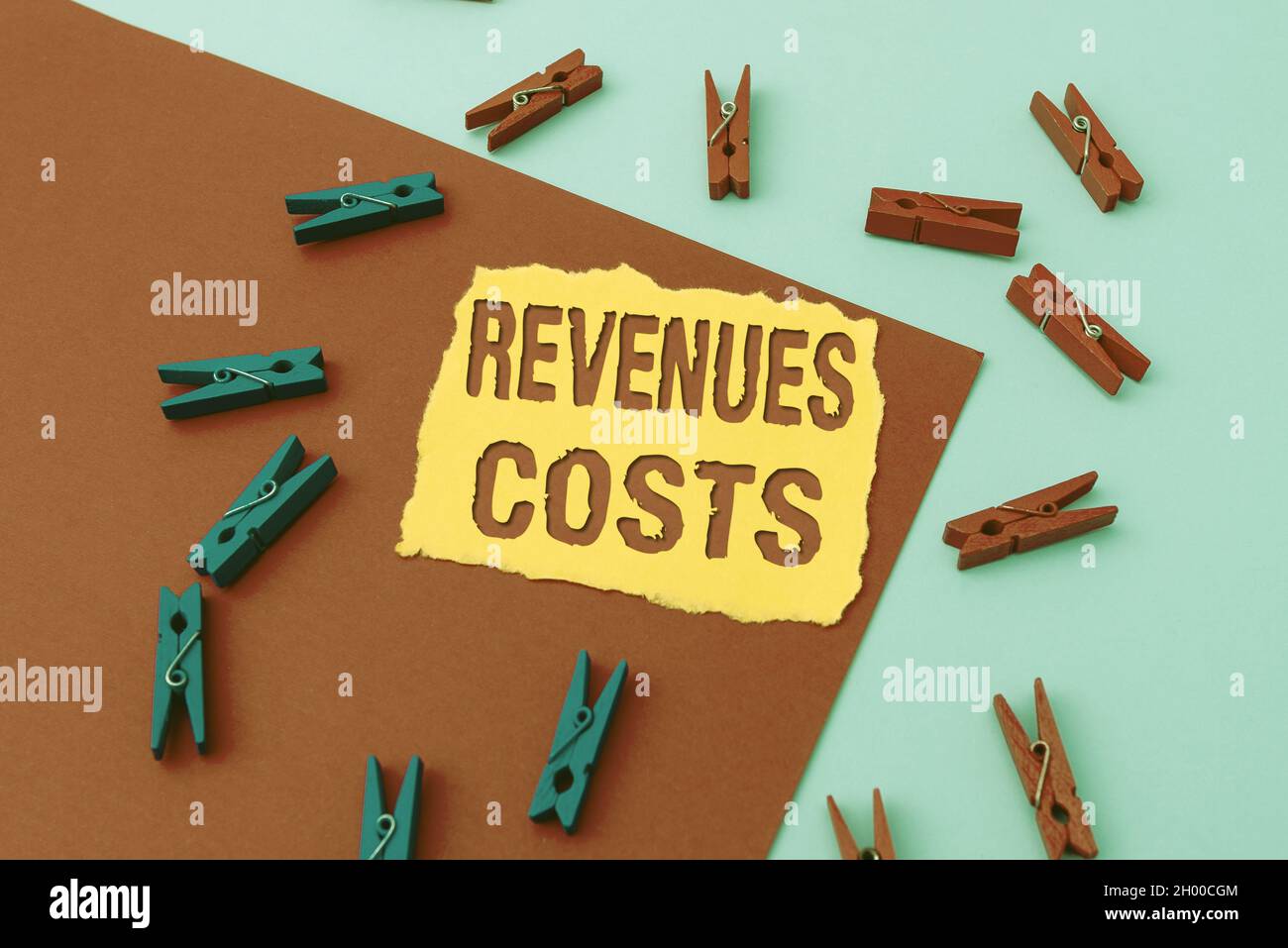 Text showing inspiration Revenues Costs. Business concept Total amount of money in Manufacturing and Delivery a product Writing Important Notes Stock Photo